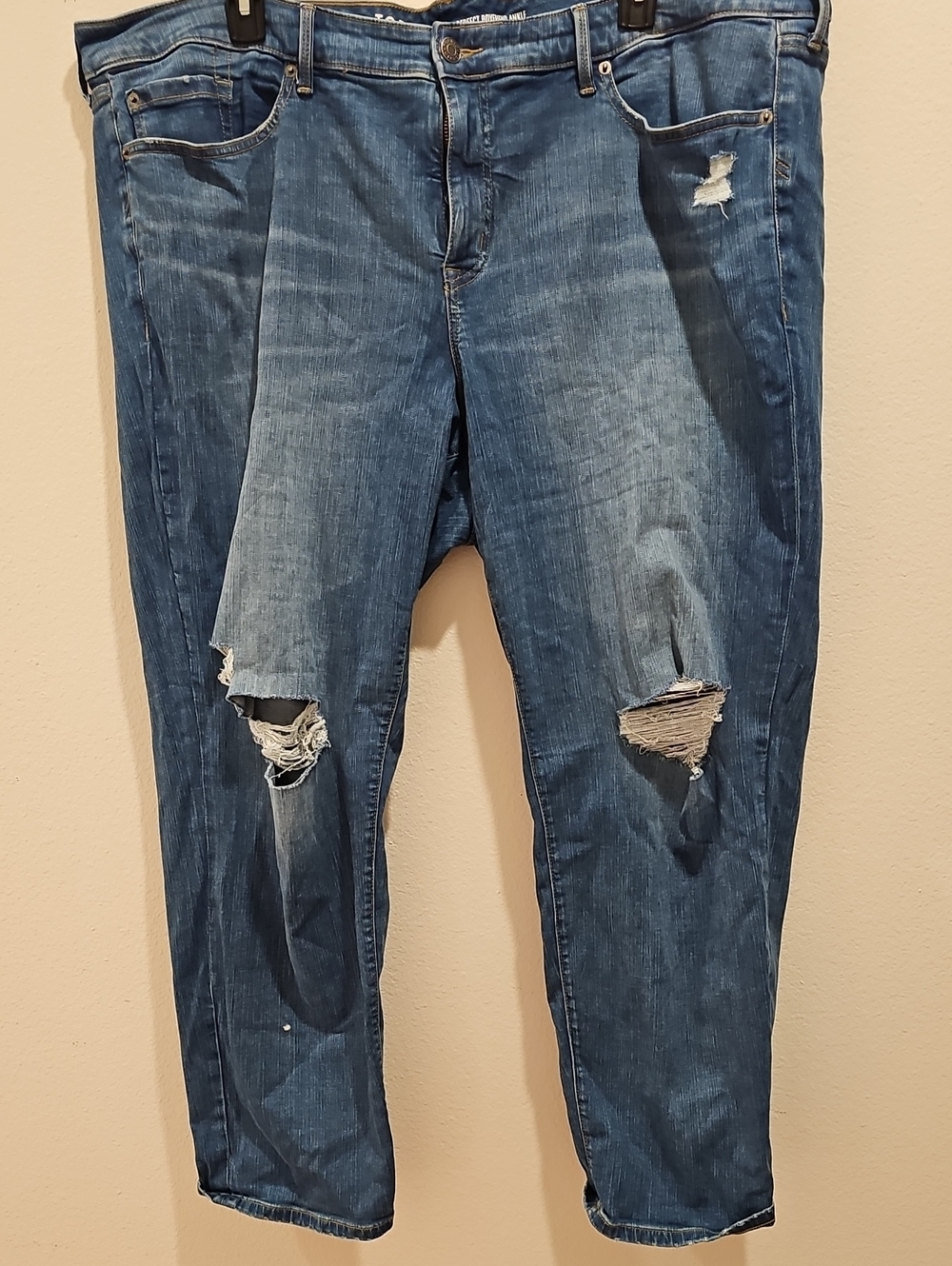torrid Distressed Mid Blue Stretch Jeans